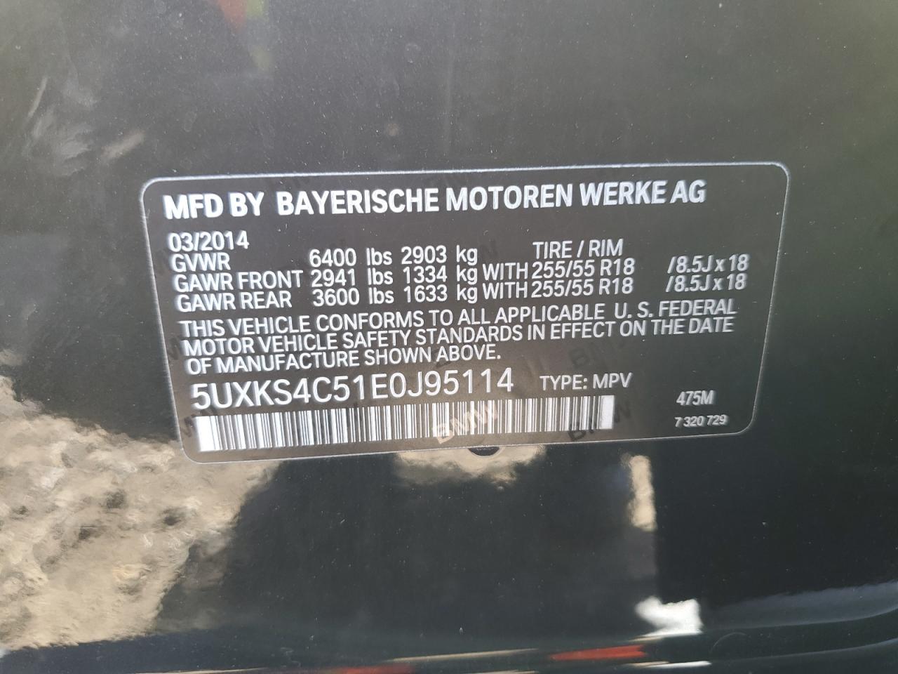 5UXKS4C51E0J95114 2014 BMW X5 xDrive35D