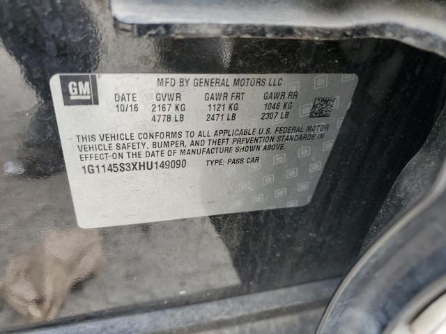 2017 Chevrolet Impala Premier VIN: 1G1145S3XHU149090 Lot: 52153714