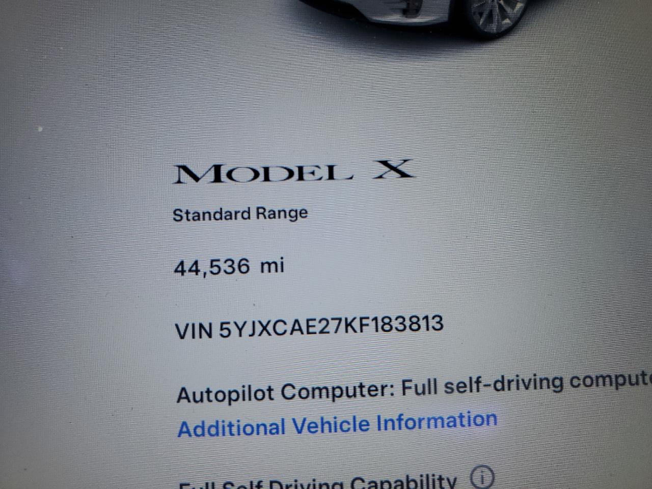 5YJXCAE27KF183813 2019 Tesla Model X