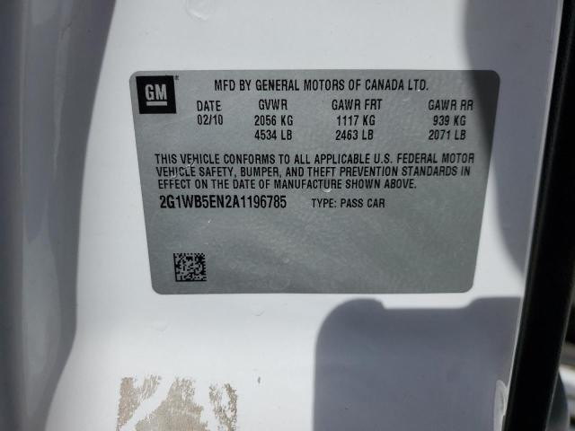 2010 Chevrolet Impala Lt VIN: 2G1WB5EN2A1196785 Lot: 51485784