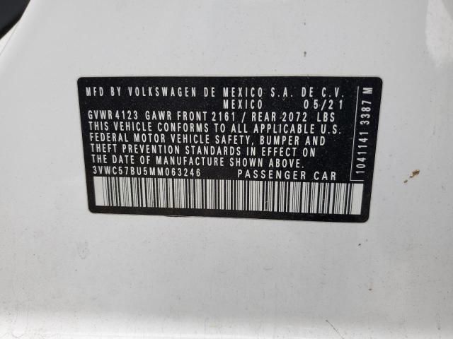 2021 Volkswagen Jetta S VIN: 3VWC57BU5MM063246 Lot: 50832484