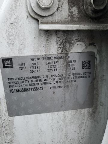 2018 Chevrolet Cruze Lt VIN: 1G1BE5SM8J7155842 Lot: 51528194