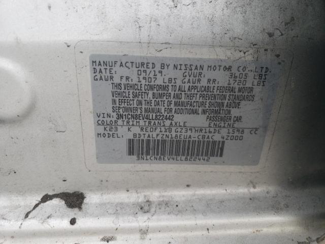2020 NISSAN VERSA 1.6 3N1CN8EV4LL822442