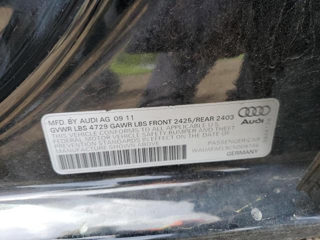 Lot #2503588922 2012 AUDI A4 PREMIUM salvage car