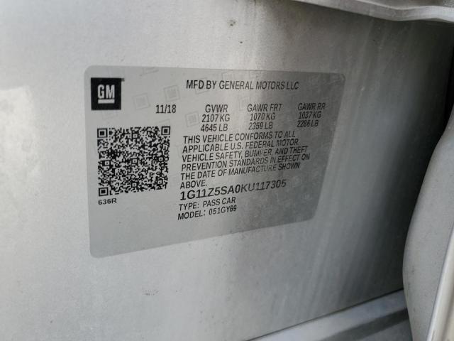 2019 CHEVROLET IMPALA LT - 1G11Z5SA0KU117305