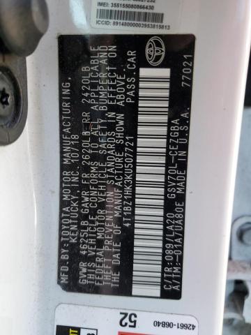 2019 TOYOTA CAMRY XSE - 4T1BZ1HK3KU507721