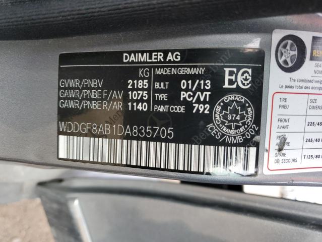 2013 Mercedes-Benz C 300 4Matic VIN: WDDGF8AB1DA835705 Lot: 52472814