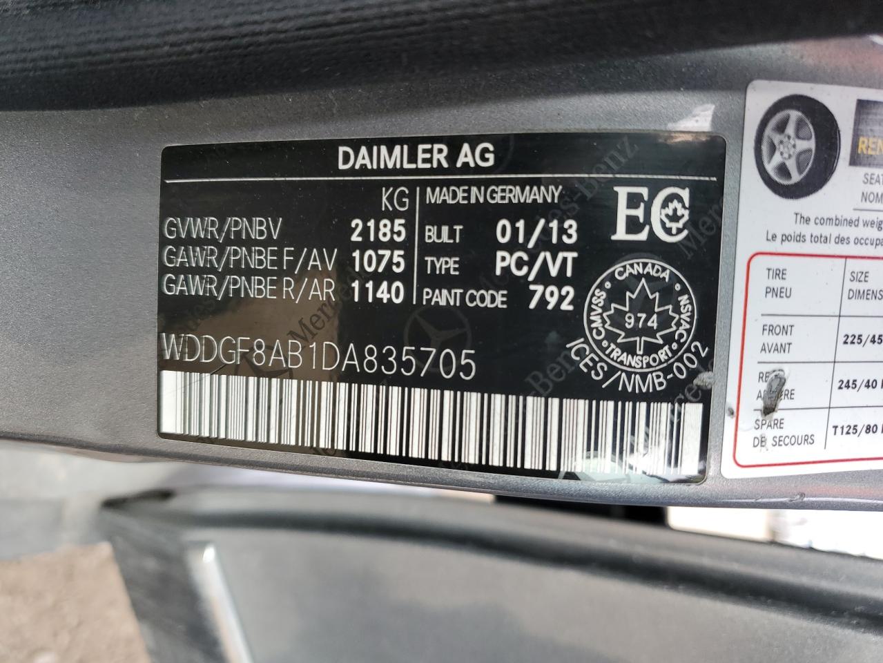 WDDGF8AB1DA835705 2013 Mercedes-Benz C 300 4Matic