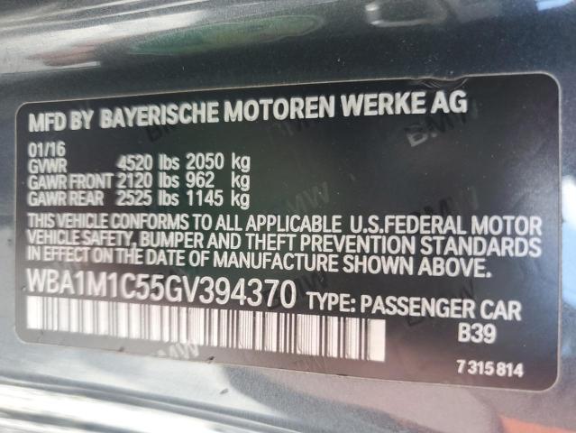 VIN WBA1M1C55GV394370 2016 BMW 2 Series, M235I no.13