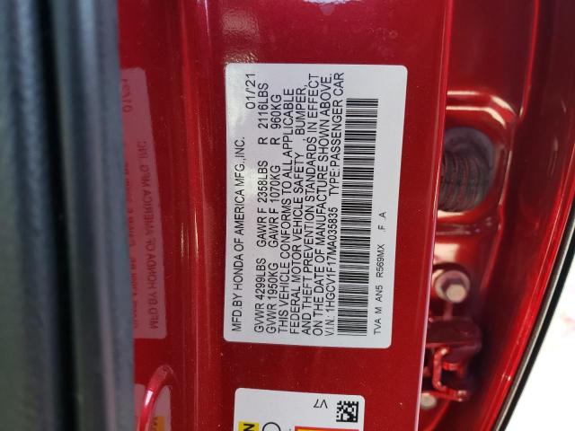 2021 HONDA ACCORD LX - 1HGCV1F17MA035835