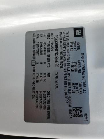 2013 GMC Acadia Slt-1 VIN: 1GKKVRED7CJ254785 Lot: 50599594