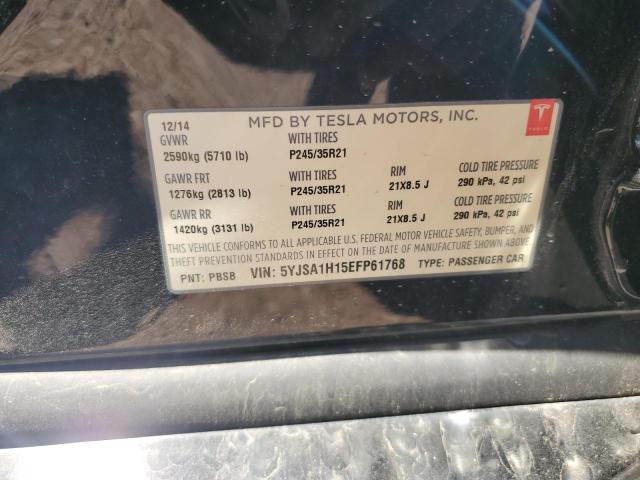 2014 Tesla Model S VIN: 5YJSA1H15EFP61768 Lot: 52879854