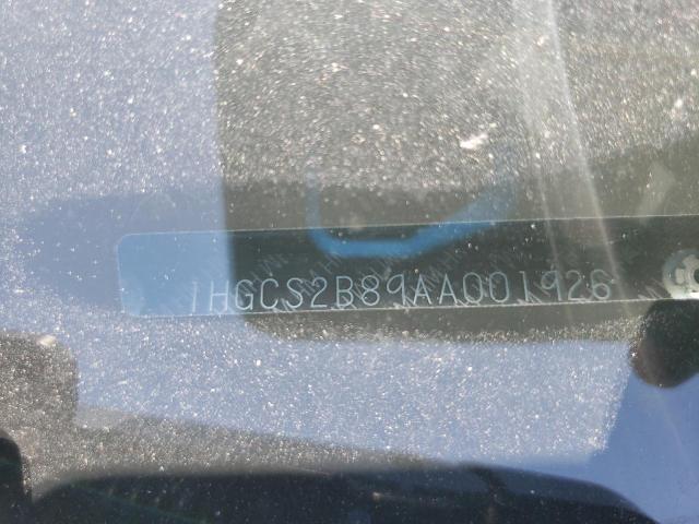 2010 Honda Accord Exl VIN: 1HGCS2B89AA001926 Lot: 50632174