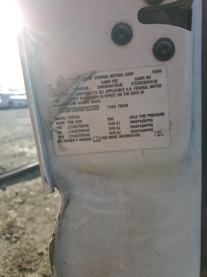 1GTGK13U45F923289 2005 GMC Sierra K1500 Heavy Duty