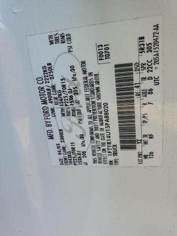 2005 Ford Ranger Super Cab VIN: 1FTYR14U15PA88020 Lot: 45517004