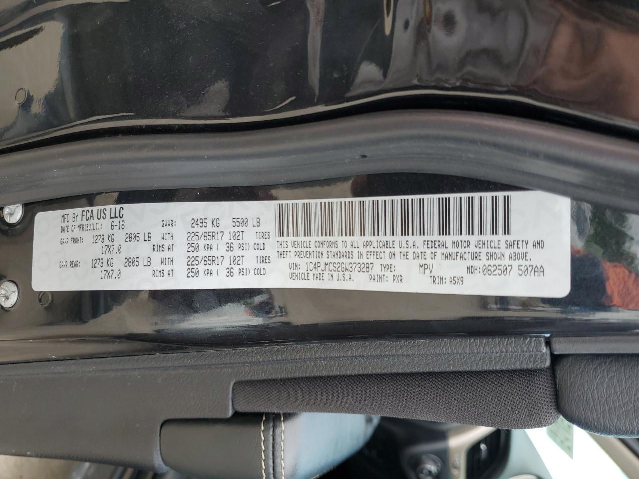 1C4PJMCS2GW373287 2016 Jeep Cherokee Latitude