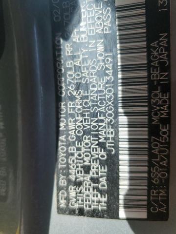 2003 Lexus Es 300 VIN: JTHBF30GX30134491 Lot: 47450634