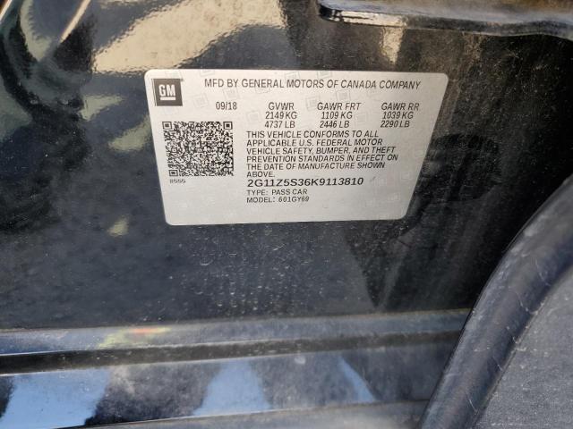 2019 Chevrolet Impala Lt VIN: 2G11Z5S36K9113810 Lot: 52384014