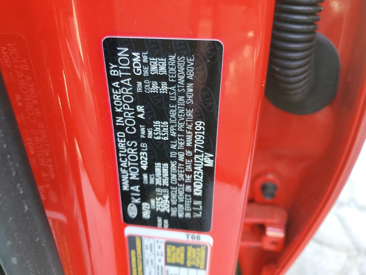 KNDJ23AU2L7709199 2020 Kia Soul Lx