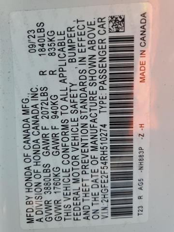 2024 HONDA CIVIC SPOR - 2HGFE2F54RH510274