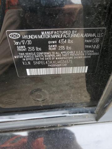 2020 Hyundai Sonata Sel VIN: 5NPEL4JAXLH026575 Lot: 50834954