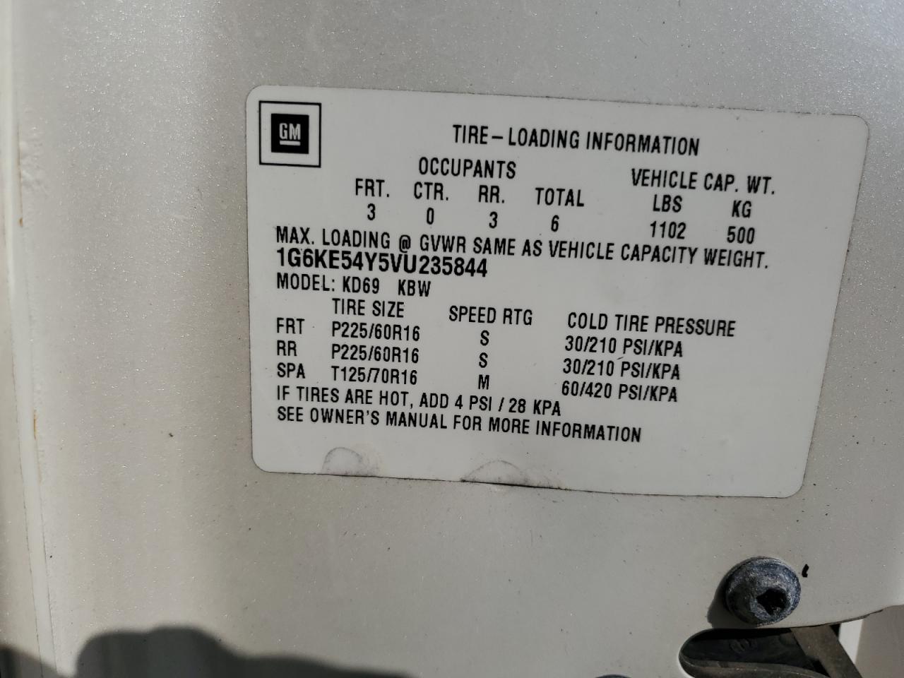 1g6ke54y5vu235844 1G6KE54Y5VU235844 1997 Cadillac Deville Delegance