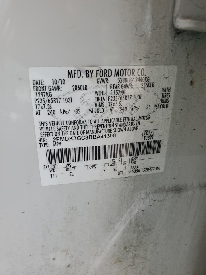 2FMDK3GC8BBA41308 2011 Ford Edge Se