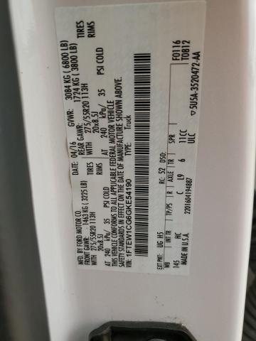 2016 FORD F150 SUPER - 1FTEW1CG6GKE54190