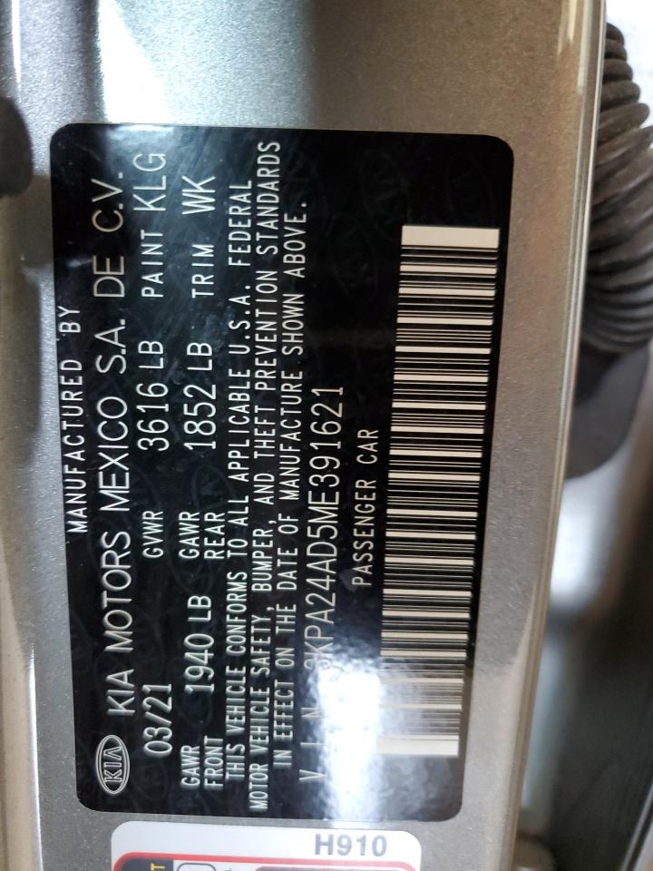 3KPA24AD5ME391621 2021 Kia Rio Lx