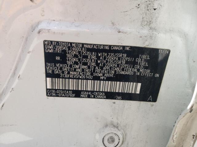 2015 TOYOTA RAV4 4D 4W - 2T3DFREV5FW261492