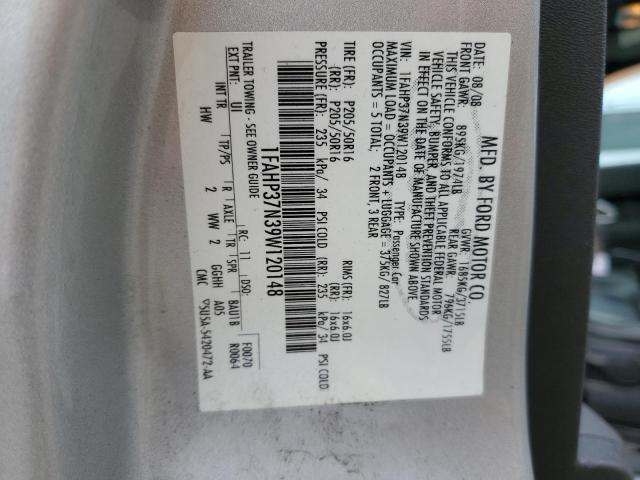 2009 Ford Focus Sel VIN: 1FAHP37N39W120148 Lot: 49319004