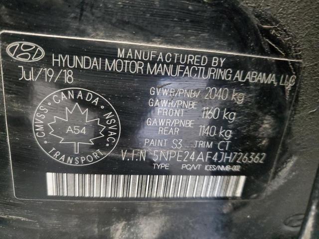 2018 Hyundai Sonata Se VIN: 5NPE24AF4JH726362 Lot: 48936664