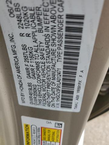 2020 HONDA ACCORD TOU - 1HGCV3F91LA012471