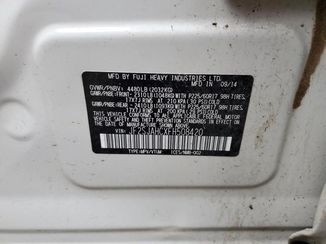 2015 SUBARU FORESTER 2 - JF2SJAHCXFH508420