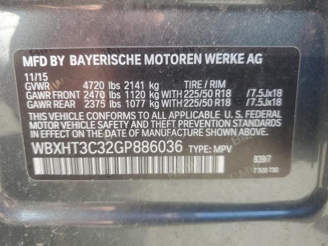 VIN WBXHT3C32GP886036 2016 BMW X1, Xdrive28I no.12