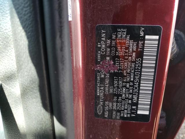 Lot #2494409959 2017 HYUNDAI TUCSON LIM salvage car
