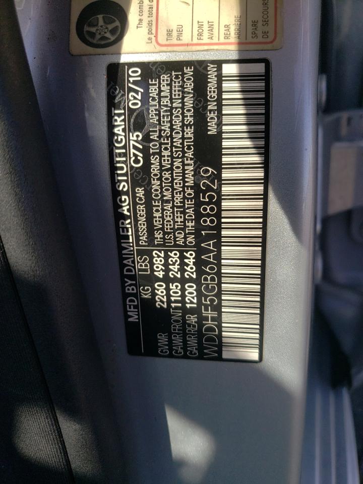 WDDHF5GB6AA188529 2010 Mercedes-Benz E 350