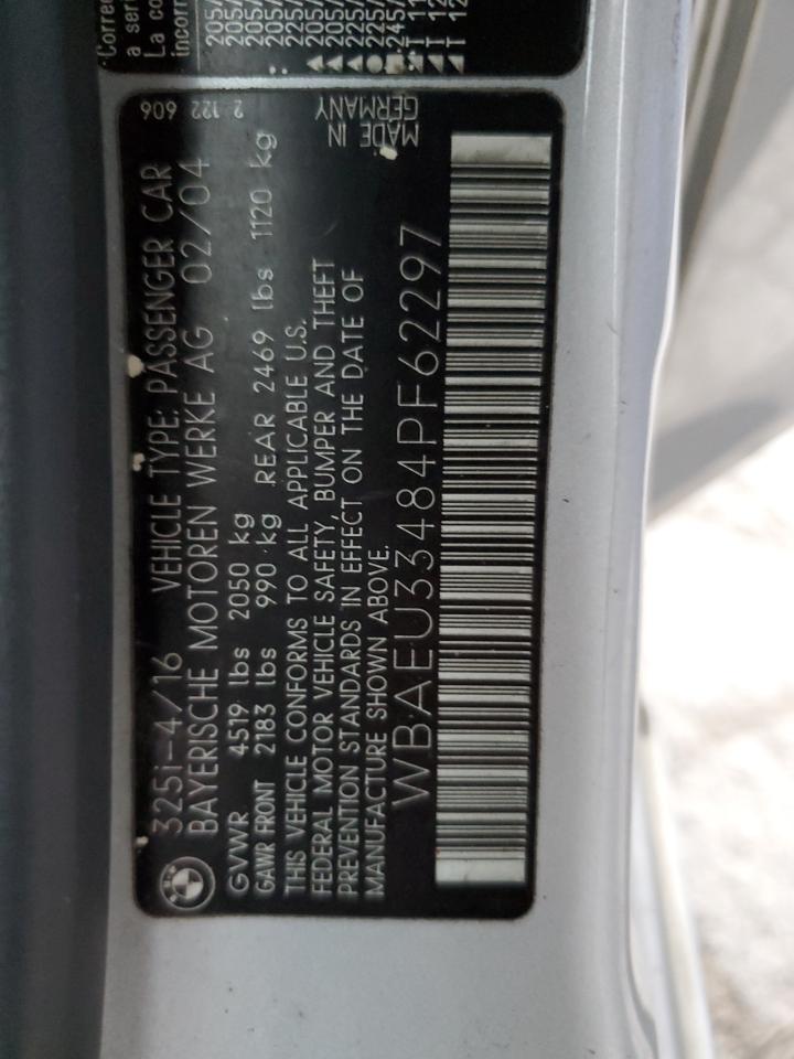 WBAEU33484PF62297 2004 BMW 325 Xi