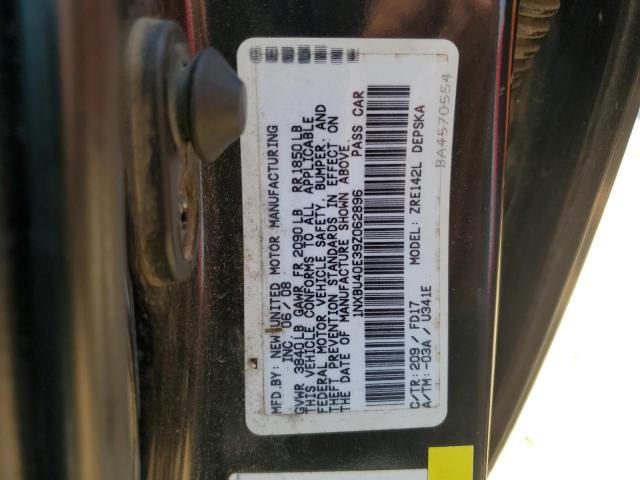 2009 Toyota Corolla Base VIN: 1NXBU40E39Z062896 Lot: 51834514