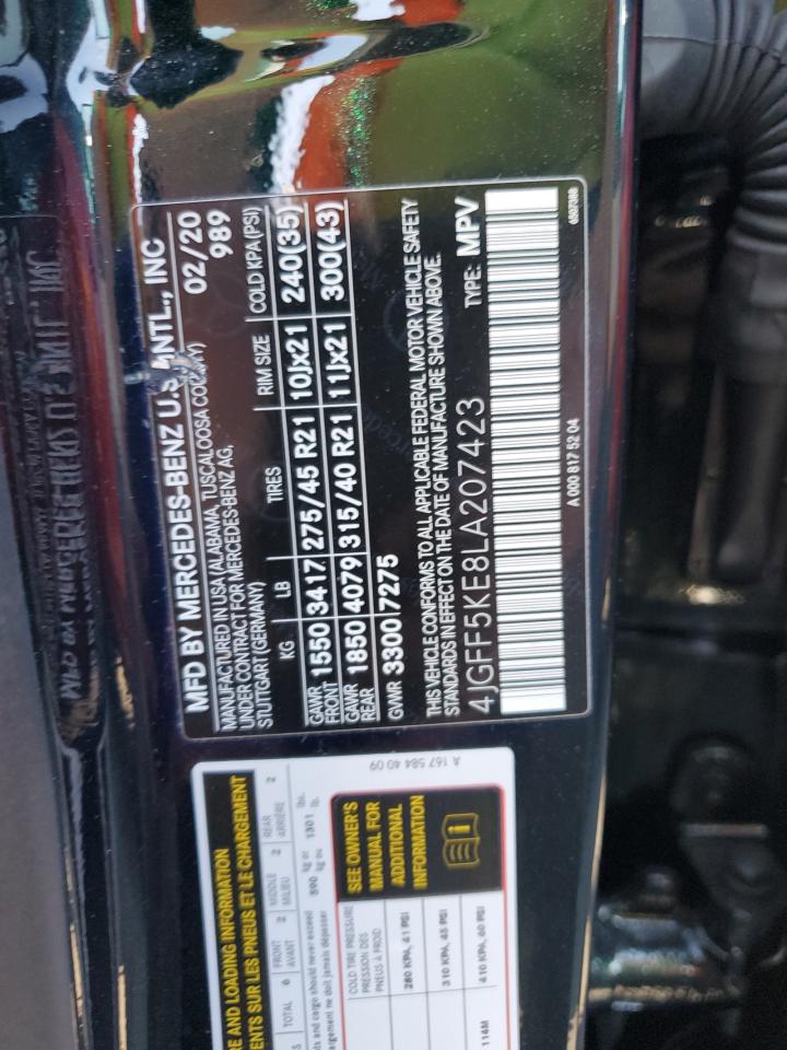 4JGFF5KE8LA207423 2020 Mercedes-Benz Gls 450 4Matic