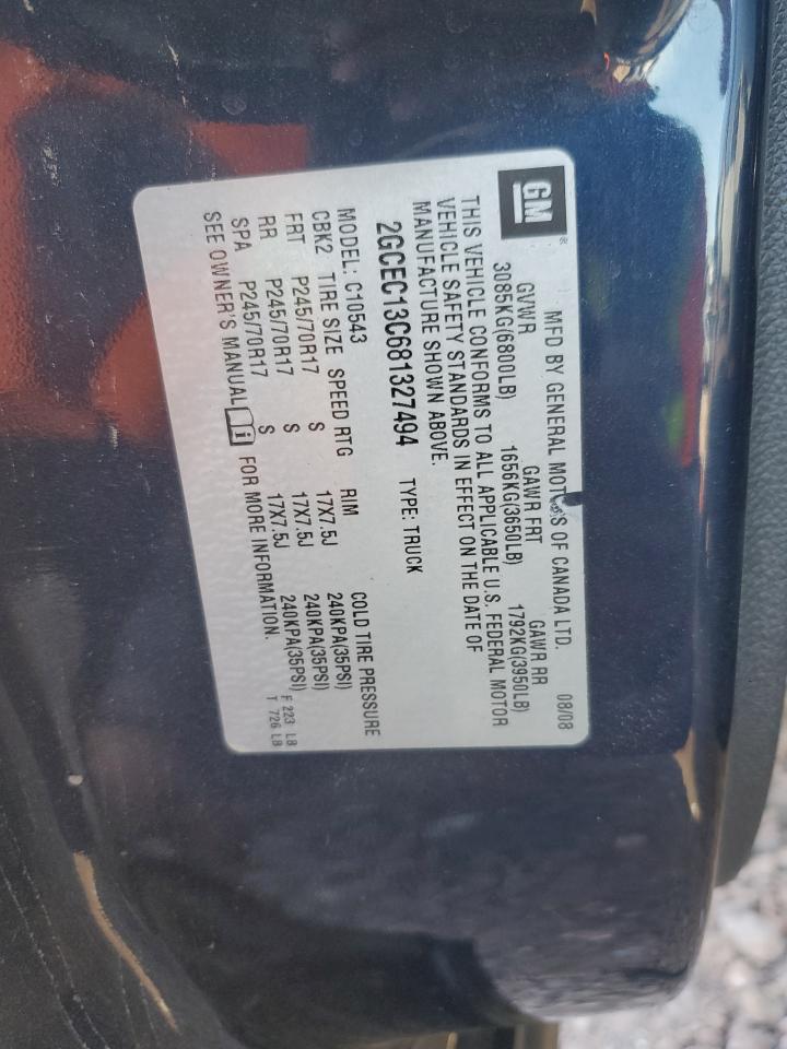 2GCEC13C681327494 2008 Chevrolet Silverado C1500