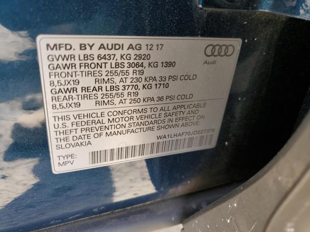 WA1LHAF70JD027378 2018 Audi Q7 Premium Plus