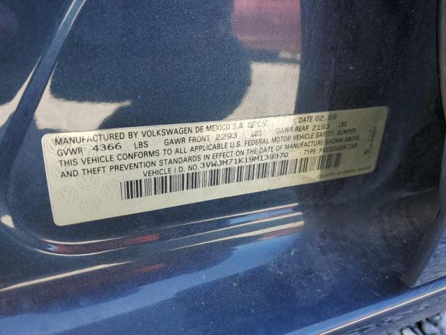 2009 Volkswagen Jetta S VIN: 3VWJM71K19M139370 Lot: 39212142