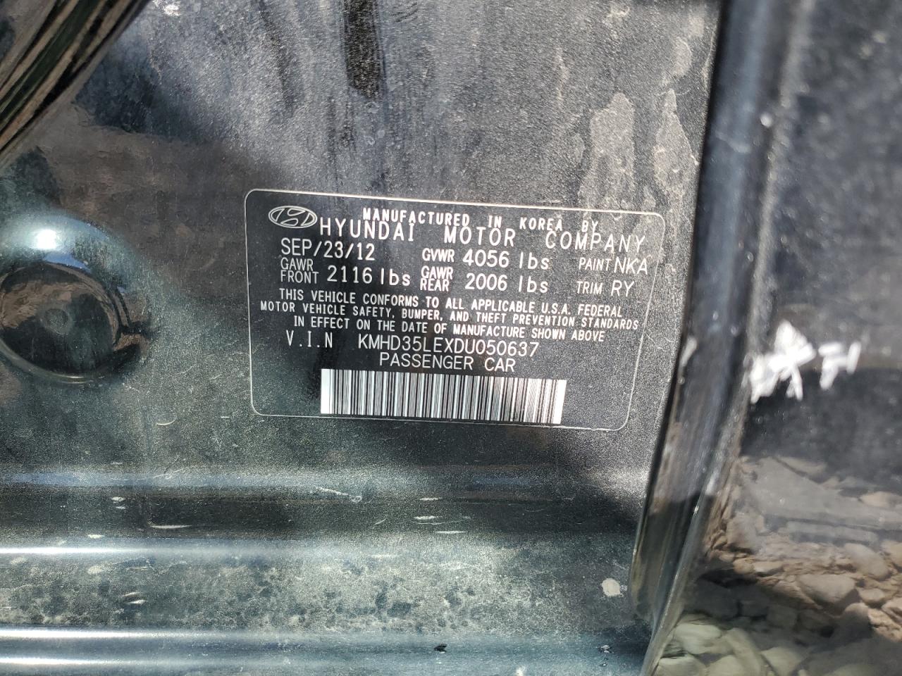 KMHD35LEXDU050637 2013 Hyundai Elantra Gt