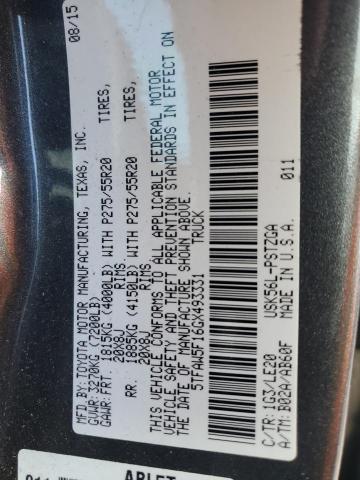2016 TOYOTA TUNDRA CRE - 5TFAW5F16GX493331