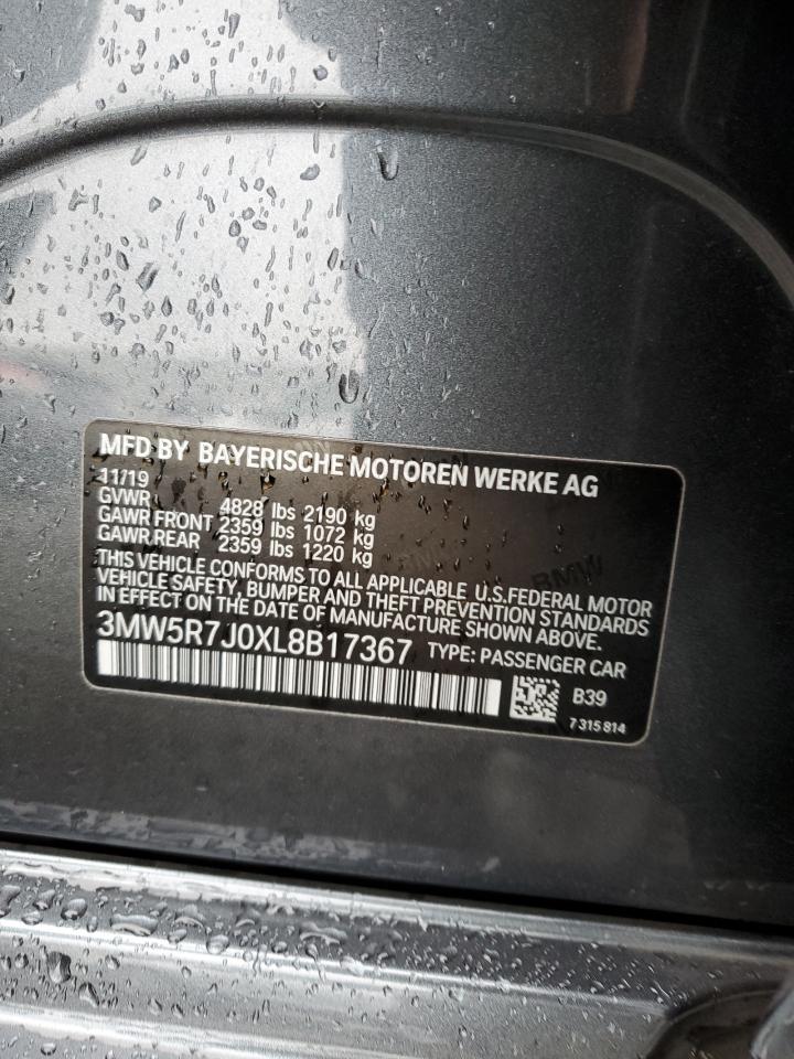 3MW5R7J0XL8B17367 2020 BMW 330Xi