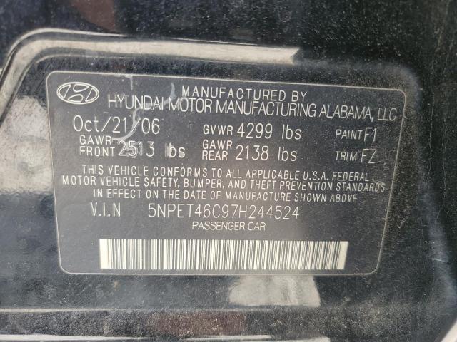 2007 Hyundai Sonata Gls VIN: 5NPET46C97H244524 Lot: 51226064