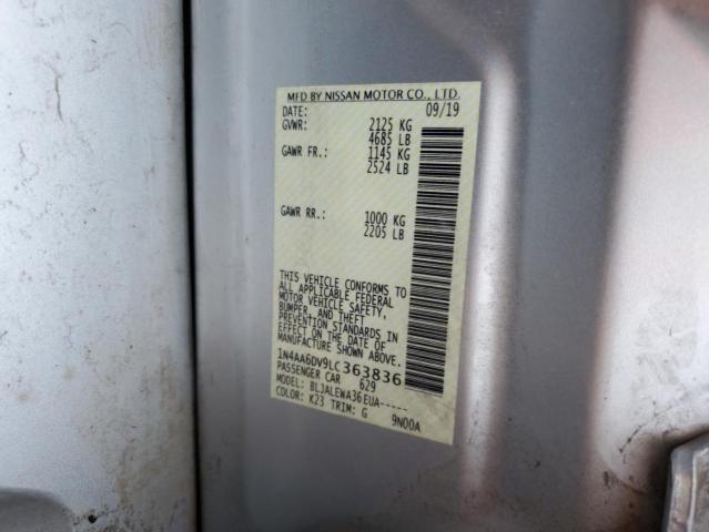 2020 NISSAN MAXIMA SL - 1N4AA6DV9LC363836