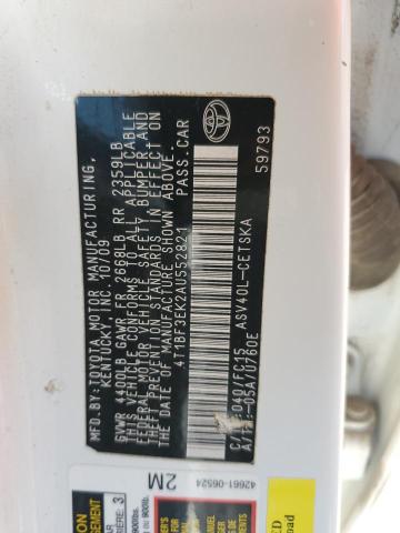 2010 Toyota Camry Base VIN: 4T1BF3EK2AU552821 Lot: 50473154