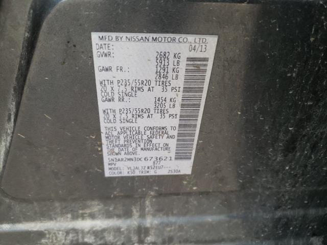 2013 Nissan Pathfinder S VIN: 5N1AR2MN3DC673621 Lot: 48823884